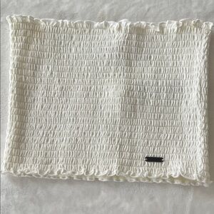 Hollister Ivory Smocked Blouse